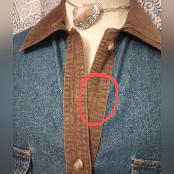 Austin Clothing Co. Western Cowgirl Denim Corduroy Button Down Size Medium - Picture 13 of 13